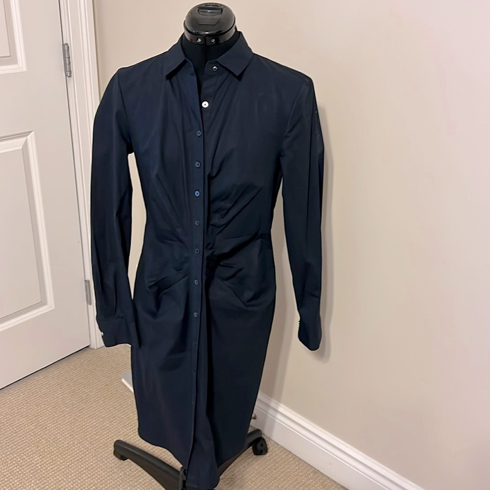 ELLEN TRACY Shirt Dress Ruched at Waist
